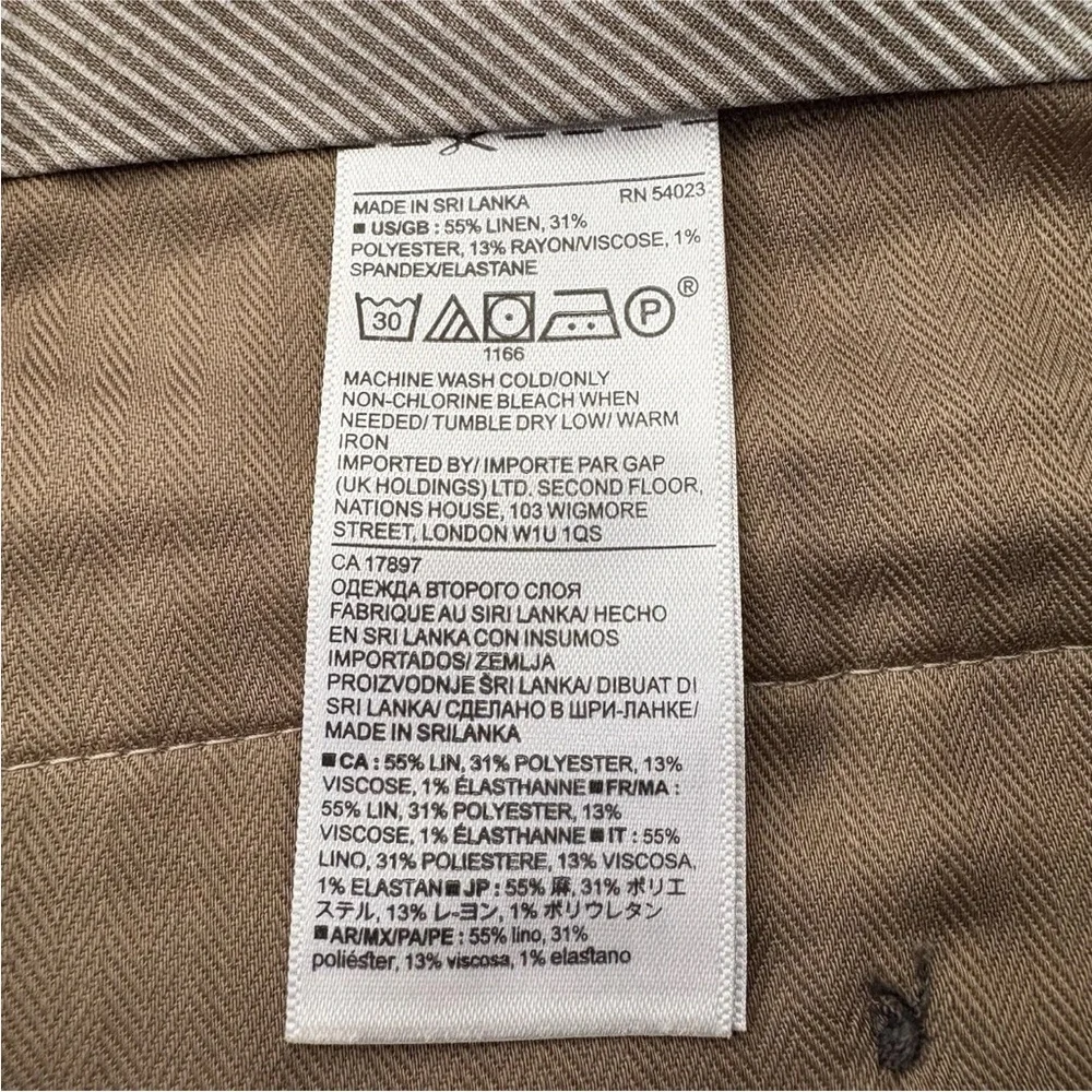 Banana Republic‎ Brown Striped Linen Blend 11